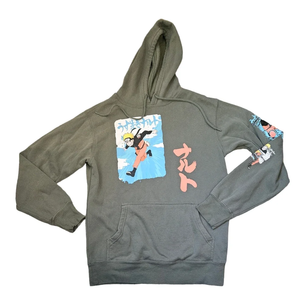 Shippuden Collection Small Long Sleeve Pullover Naruto Green Hoodie